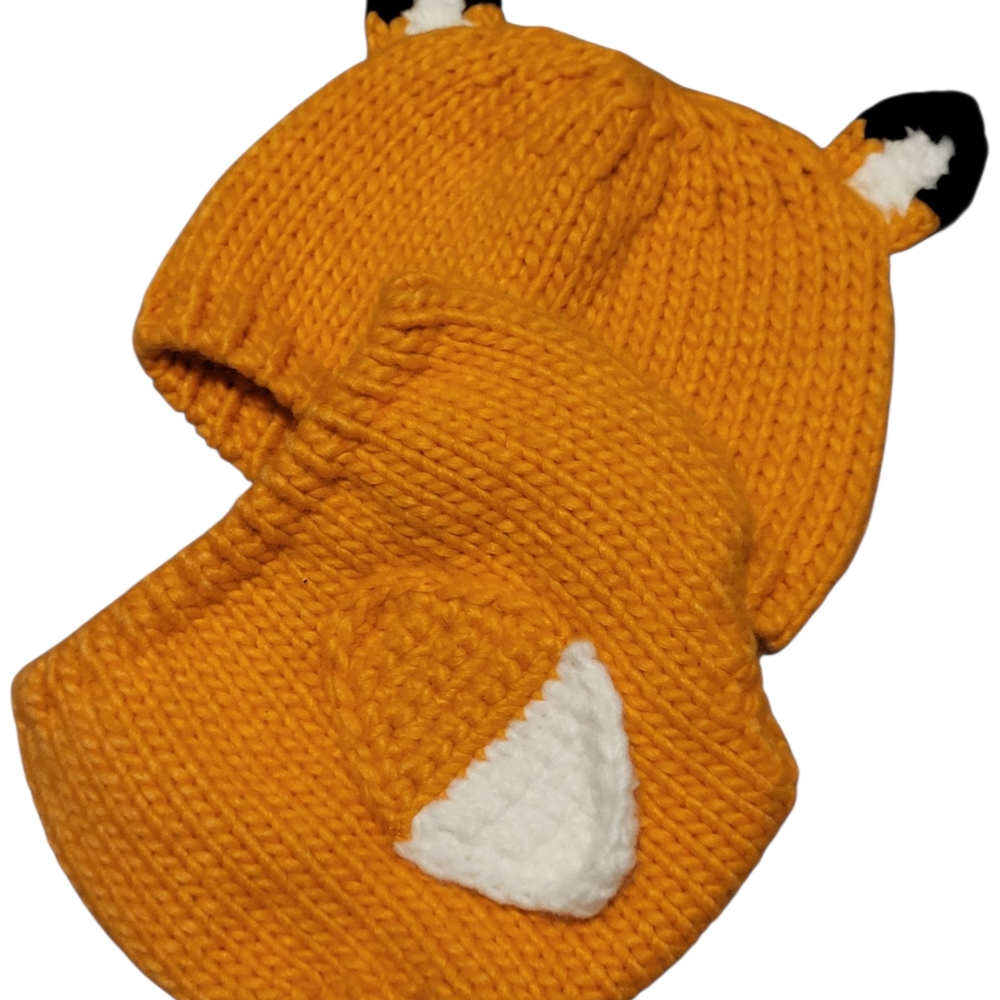 Target Orange and White Knit Hat with Pom-Pom